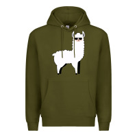 Army Green llama Premium Hoodie - artisFamous