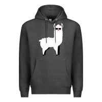 Charcoal Heather llama Premium Hoodie - artisFamous