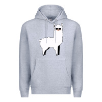 Heather Grey llama Premium Hoodie - artisFamous