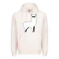 Pale Pink llama Premium Hoodie - artisFamous