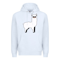 White llama Premium Hoodie - artisFamous
