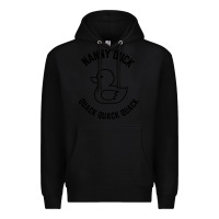 Black nanny duck quack quack quack Premium Hoodie - artisFamous