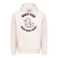 Pale Pink nanny duck quack quack quack Premium Hoodie - artisFamous