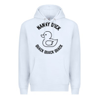 White nanny duck quack quack quack Premium Hoodie - artisFamous