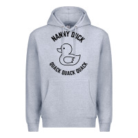 Heather Grey nanny duck quack quack quack Premium Hoodie - artisFamous