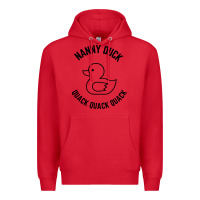 Red nanny duck quack quack quack Premium Hoodie - artisFamous