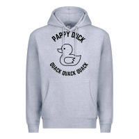 Heather Grey pappy duck quack quack quack Premium Hoodie - artisFamous