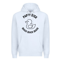 White pappy duck quack quack quack Premium Hoodie - artisFamous