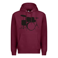 Burgundy drums drummer Premium Hoodie - artisFamous