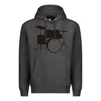 Charcoal Heather drums drummer Premium Hoodie - artisFamous