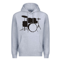 Heather Grey drums drummer Premium Hoodie - artisFamous