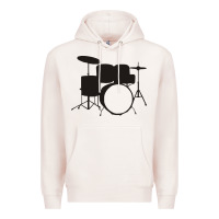 Pale Pink drums drummer Premium Hoodie - artisFamous