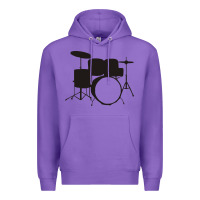 Purple drums drummer Premium Hoodie - artisFamous