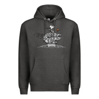 Charcoal Heather scruffy smugglers and pirates Premium Hoodie - artisFamous