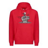 Red scruffy smugglers and pirates Premium Hoodie - artisFamous