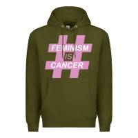 Army Green feminism is cancer Premium Hoodie - artisFamous