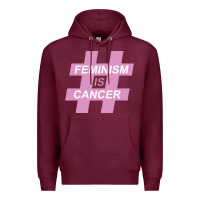 Burgundy feminism is cancer Premium Hoodie - artisFamous