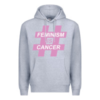 Heather Grey feminism is cancer Premium Hoodie - artisFamous