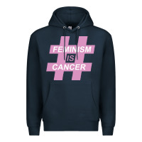 Navy feminism is cancer Premium Hoodie - artisFamous