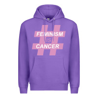 Purple feminism is cancer Premium Hoodie - artisFamous