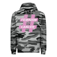 Slate Camo feminism is cancer Premium Hoodie - artisFamous