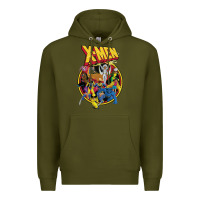 Army Green x m.e.n ani.ma.ted series retro 90s t shirt Premium Hoodie - artisFamous