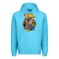 Ocean Blue x m.e.n ani.ma.ted series retro 90s t shirt Premium Hoodie - artisFamous