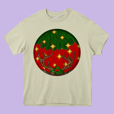 Christmas Heavy Core Tee Designed By Bundleandbundleshop