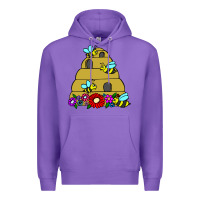 Purple bee hive Premium Hoodie - artisFamous