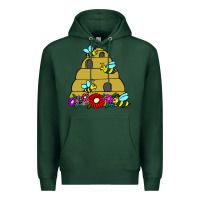 Sports Green bee hive Premium Hoodie - artisFamous