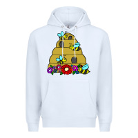 White bee hive Premium Hoodie - artisFamous