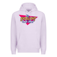 Lilac be excellent to each other Premium Hoodie - artisFamous