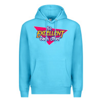 Ocean Blue be excellent to each other Premium Hoodie - artisFamous