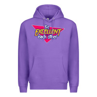 Purple be excellent to each other Premium Hoodie - artisFamous