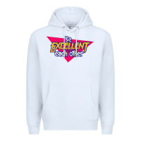 White be excellent to each other Premium Hoodie - artisFamous