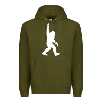 Army Green the mountain sasquatch Premium Hoodie - artisFamous