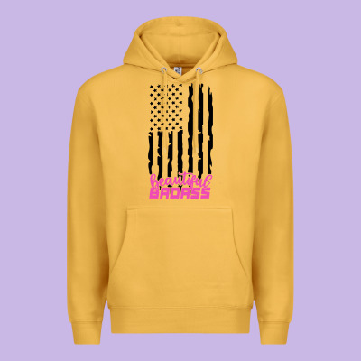 Beautiful Badass American Premium Hoodie Designed By Artisfamous