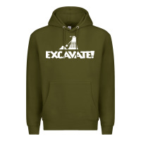 Army Green excavate funny Premium Hoodie - artisFamous