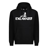 Black excavate funny Premium Hoodie - artisFamous
