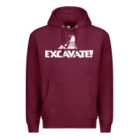 Burgundy excavate funny Premium Hoodie - artisFamous
