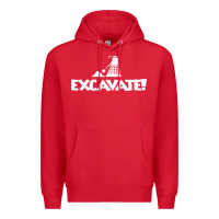 Red excavate funny Premium Hoodie - artisFamous