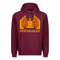 Burgundy shiva hinduism modular synthesizer synth Premium Hoodie - artisFamous