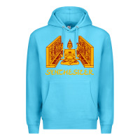 Ocean Blue shiva hinduism modular synthesizer synth Premium Hoodie - artisFamous