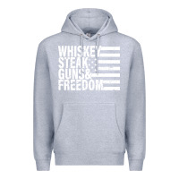 Heather Grey whiskey steak guns freedom Premium Hoodie - artisFamous