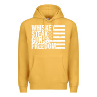 Mustard whiskey steak guns freedom Premium Hoodie - artisFamous