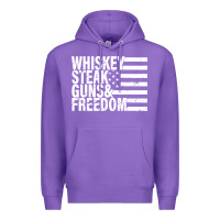 Purple whiskey steak guns freedom Premium Hoodie - artisFamous