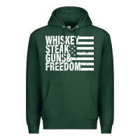 Sports Green whiskey steak guns freedom Premium Hoodie - artisFamous