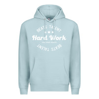 Blue Mist hard work beats talent Premium Hoodie - artisFamous