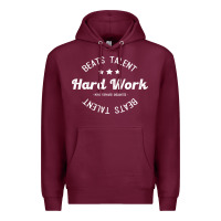 Burgundy hard work beats talent Premium Hoodie - artisFamous