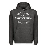 Charcoal Heather hard work beats talent Premium Hoodie - artisFamous